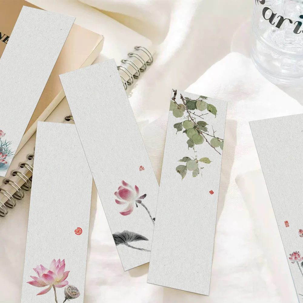 30 قطعة من الإشارات المرجعية لطلاء الحبر الصيني، علامات صفحة القراءة البسيطة، علامات ورقية مزخرفة، علامات قابلة للكتابة #5