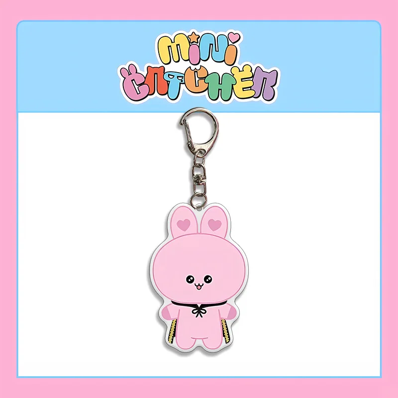 Kpop DREAMCATCHER سلسلة مفاتيح مصنوعة من الأكريليك لطيف حقيبة بنقوش كرتونية سحر سيارة كيرينغ Ji-U SUA Si-Yeon Ga-Hyeon المشجعين جمع السحر بالجملة