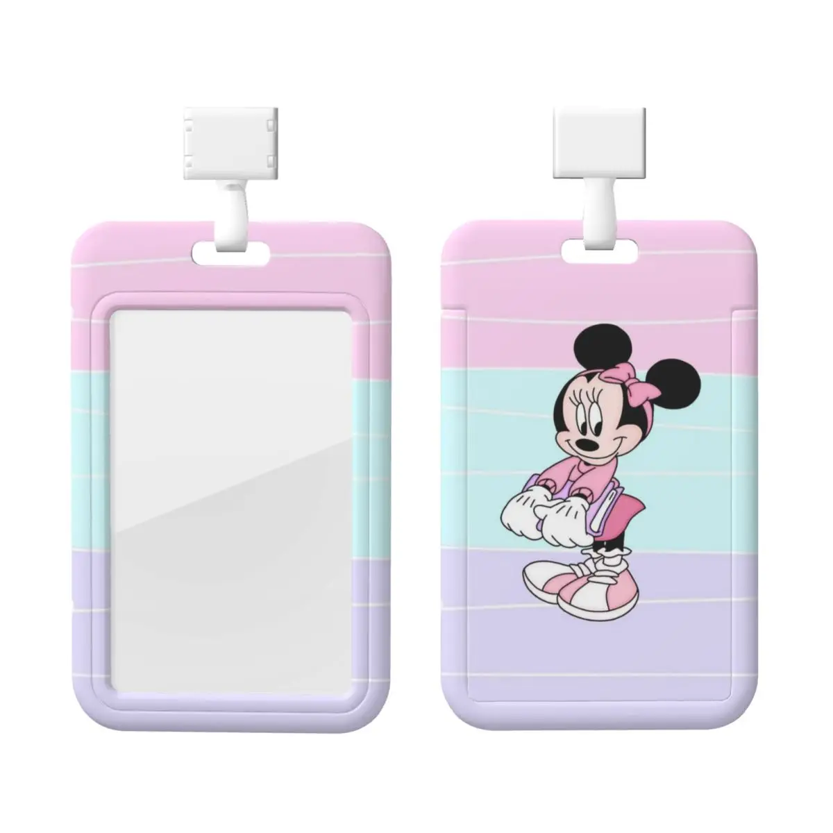

Custom Funny Minnie Mouse Card Badge Holder For Office Card Holder Unisex Neck Lanyard Credit Card Holders Neck Strap