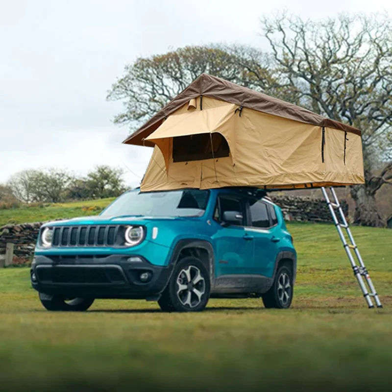 Hot Selling HOTO Outdoor Hiking Clamshell Camping SUV Tent Folding Soft Roof-Top Tents Car Te High Quality