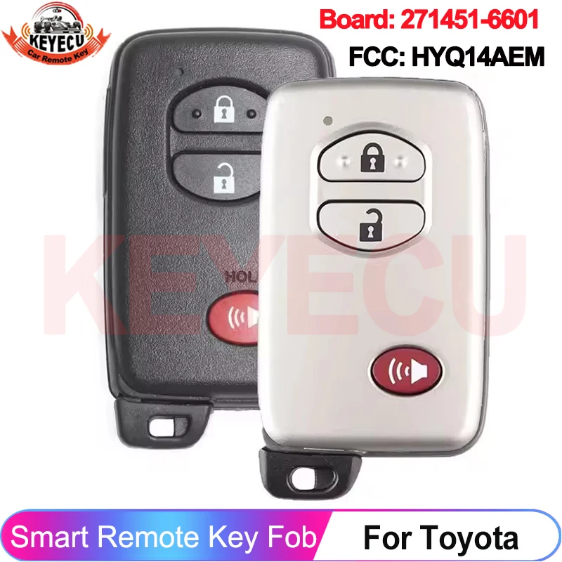 

Плата KEYECU ID: 271451-6601 Смарт-пульт дистанционного управления для Toyota Land Cruiser 2013 2014 2015 RAV4 FCC ID: HYQ14AEM 3-кнопочный брелок