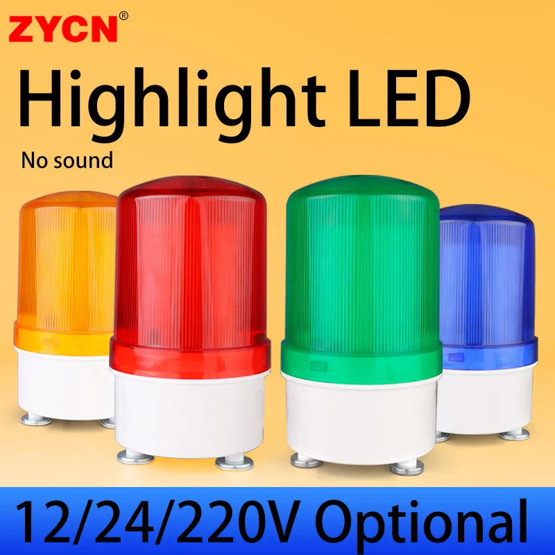 

LTE-1101 Waterproof LED Rotating Indicator Signal Flashing Light Beacon Warning No Sound Strobe Alarm Lamp 12/24/220V Customized