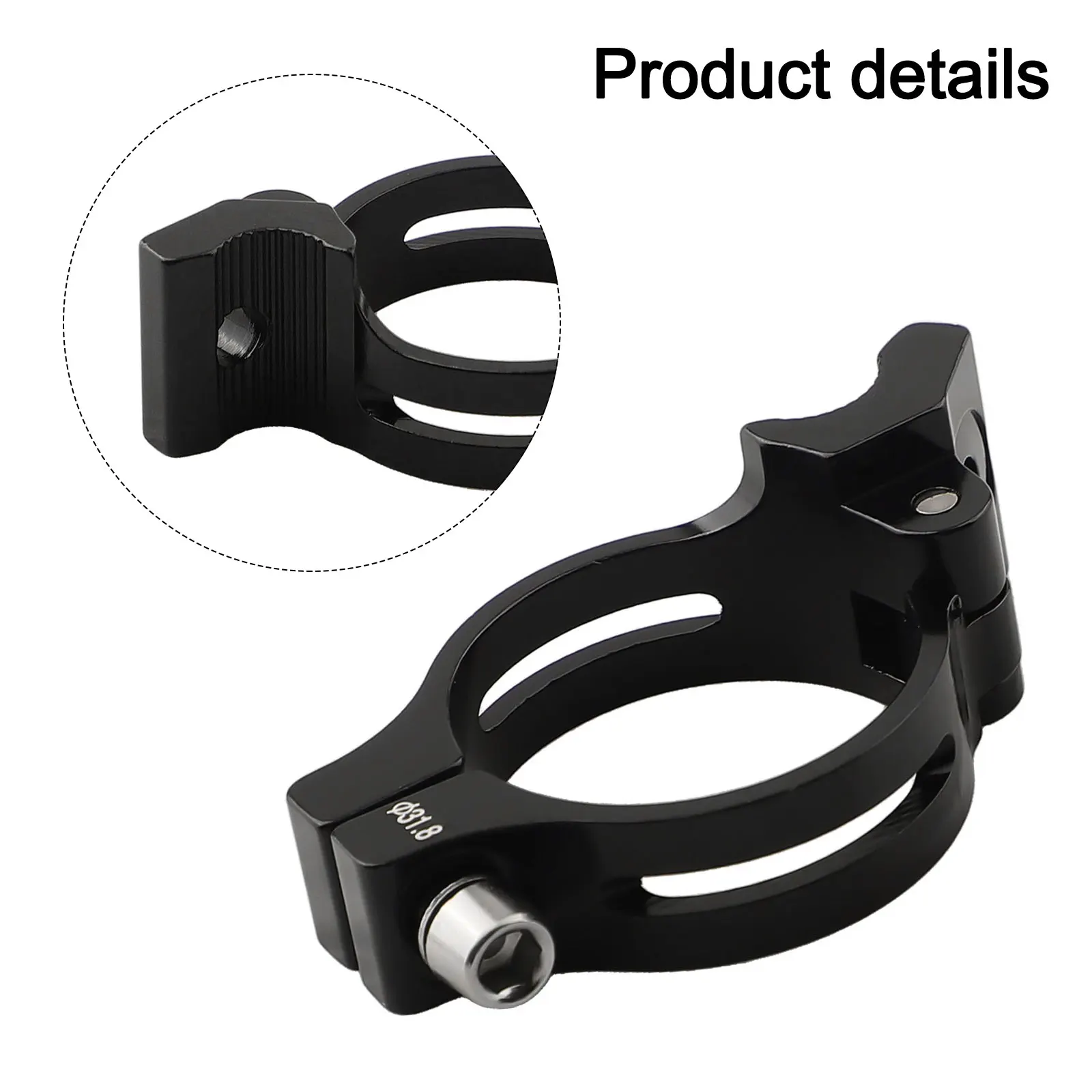 Bike Front Derailleur Front Derailleur Adapter Aluminum Braze On Type Into Clamp For-Corrosion Resistant For Road