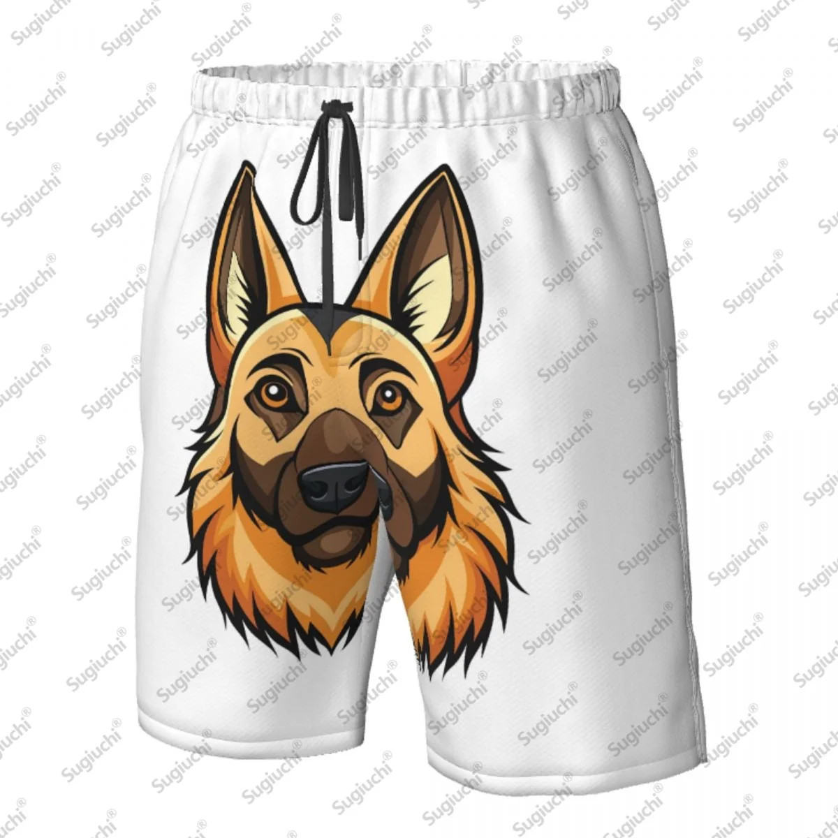 2025 German Shepherd Dog Mens Swim Trunks Qucik Dry Board Beach Shorts Bathing Suit for Men Boardshorts Lightweight
