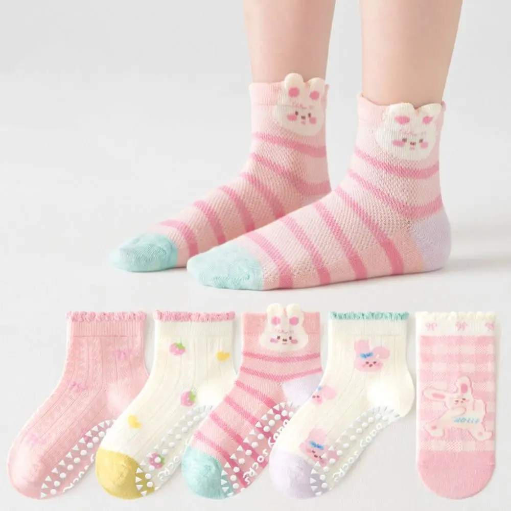 

5 пар кавайных детских хлопковых носков с рюшами, осенне-весенние дышащие короткие носки-трубочки для малышей, милые носки до середины икры для новорожденных