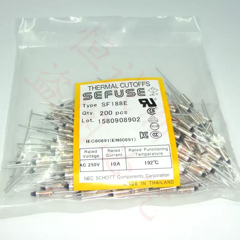 200pcs TF thermal protection 121 99 172 192 240 216C 10A 250V rice cooker temperature fuse