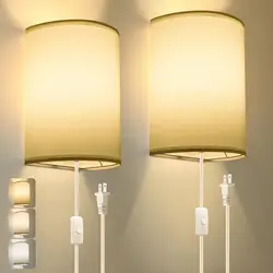 Plug in Wall Sconce Lamp  Industrial Wall Lamp with Plug in Cord Rustic Wall Sconce Fixture Bedroom Atmosphere Bedside Lamp