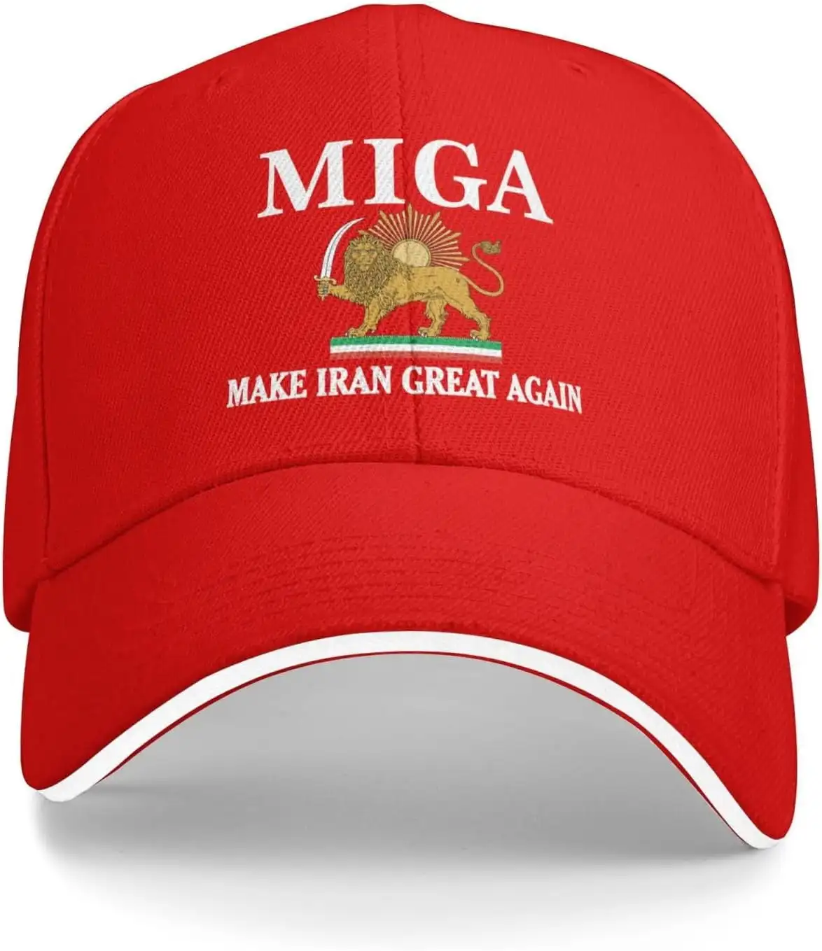 MLGA Hats Make Iran Great Again Hat Miga Hat Trucker Cap para hombres mujeres negro P37