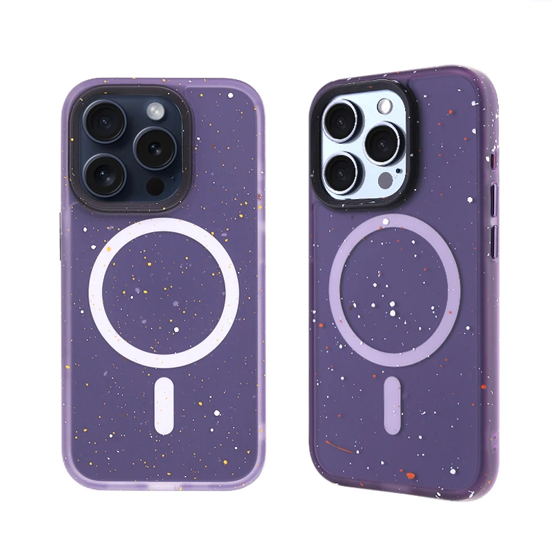 For iPhone 15 Pro Max Case Magnetic Painted Matte Anti-Fingerprint Back Cover Support Wireless Charging Shell for iPhone 15 Pro