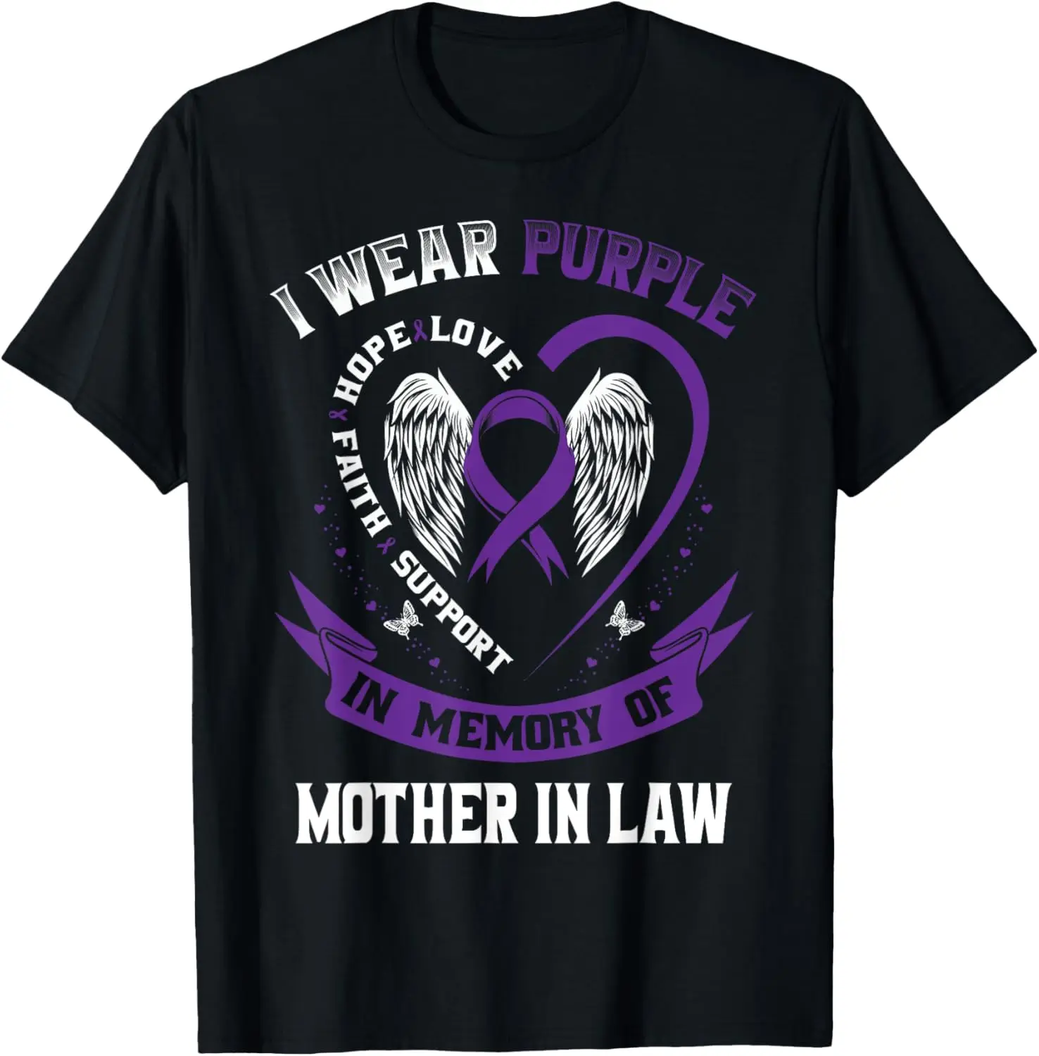 

Wear Purple In Memory Of Mother In Law Alzheimers Awareness T-Shirt