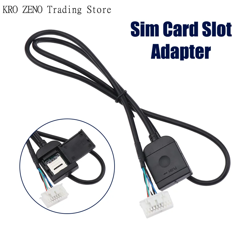 1pcs  Sim Card Slot Adapter For Android Radio Multimedia Gps 4G 20pin Cable Connector Car Accsesories Wires Replancement Part
