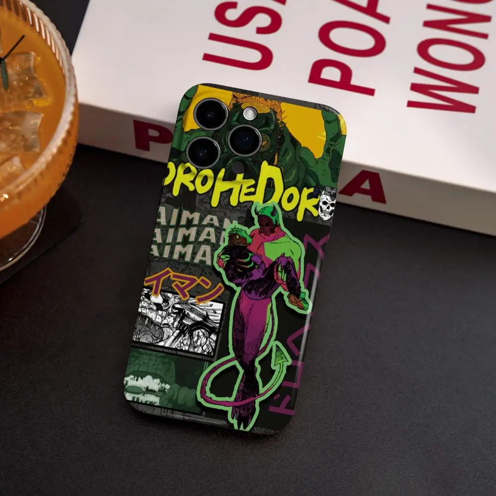 Dorohedoro-funda de teléfono para iPhone 17, 16, 15, 14, 13, 12 Pro Max Plus, película líquida brillante HD con orificio fino, carcasa suave
