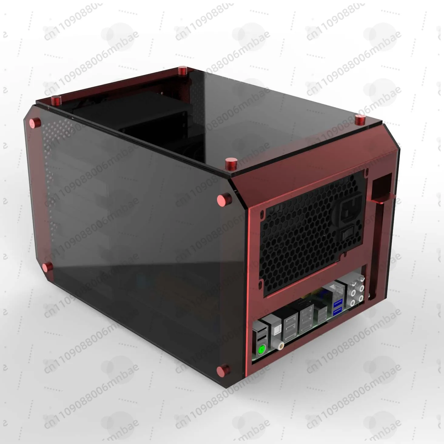 3 Small Mini Chassis MATX All Aluminum Alloy Side Transparent Desktop ITX Chassis Single Chassis