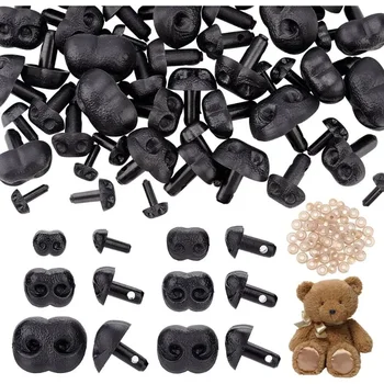 플라스틱 안전 코 공예 코 테디 베어 코, 강아지 인형 인형 인형 동물 장난감, DIY 인형 장난감, 60 개, 6 가지 크기 