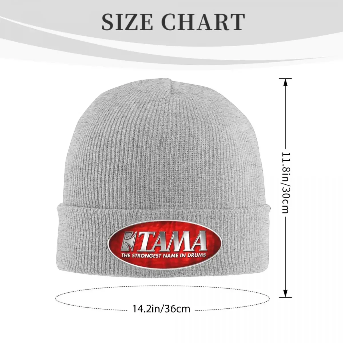 Tama Drum Logo Warm Knitted Cap Hip Hop Bonnet Hat Autumn Winter Outdoor Beanies Hats for Men Women Adult