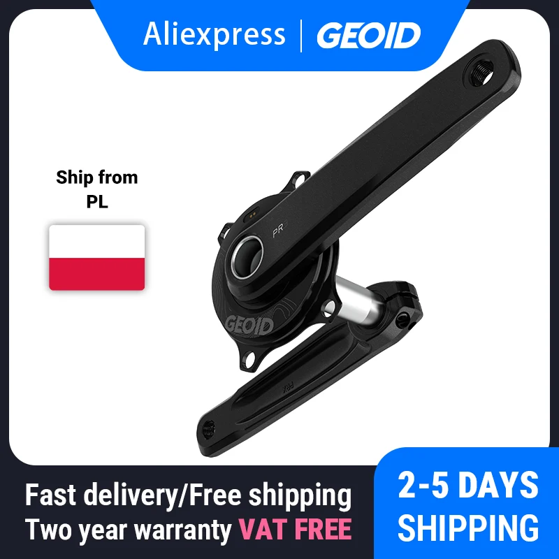Miernik mocy GEOID PM500 do rowerów szosowych, 110BCD, 4-otworowa korba, ANT+, Bluetooth, trzpień 24mm, kompatybilny z Shimano.