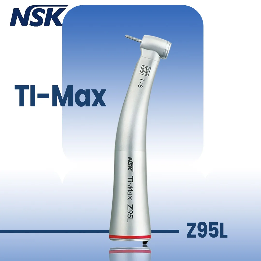 NSK Push Button 1:5 Dental Contra Angle Handpiece Increase Speed Handpiece Mini Head Ti Max X95L Inner Water Spray Red Ring