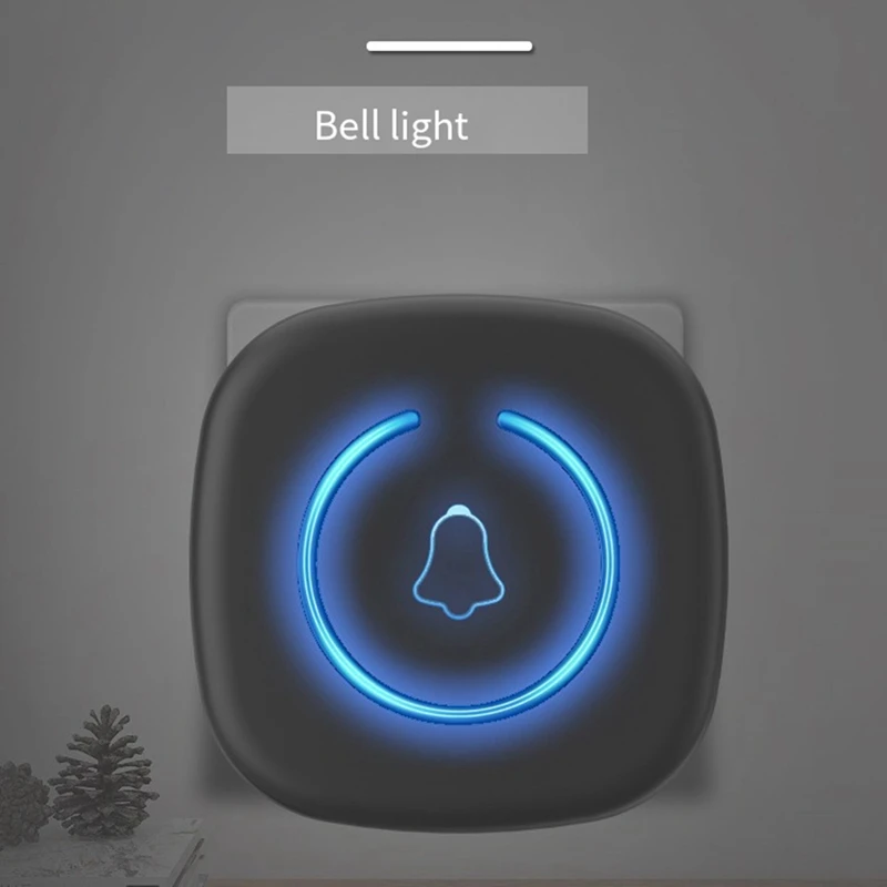 Беспроводной дверной звонок, интеллектуальный дверной звонок, 300 м, 60 песен, мелодии, домашний умный дверной звонок