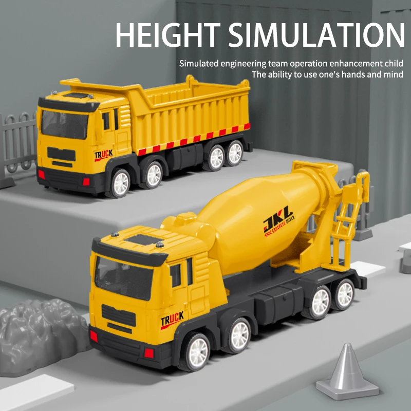 6 قطع من مجموعات ألعاب المركبات الهندسية - سيارات لعبة الأطفال ونماذج المركبات الهندسية - مركبة منزلق بالقصور الذاتي - عيد الميلاد #4