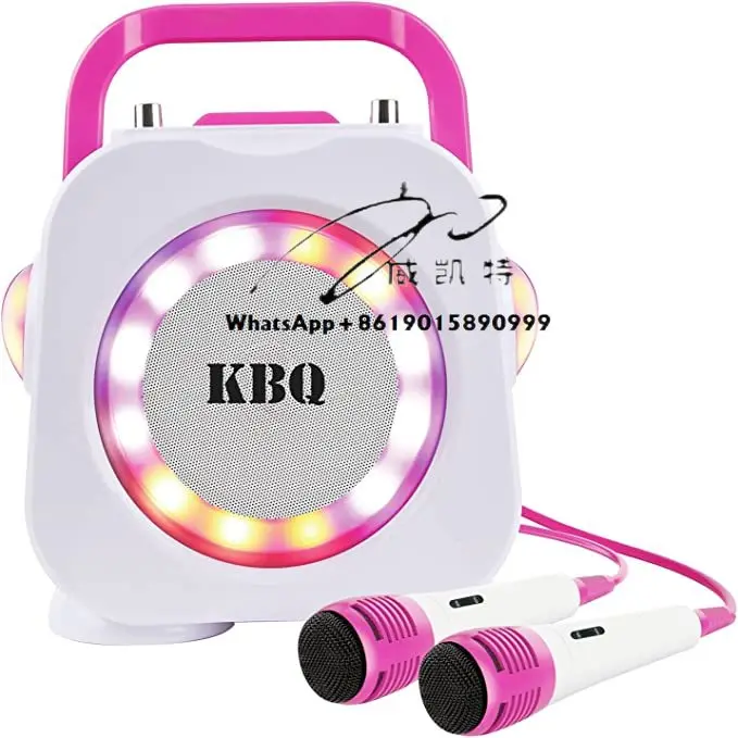 

Children Lovely Karaoke Singing Machine Speaker With Mics for Kids Girls&Boys for Singing Learning Music Toys Speaker