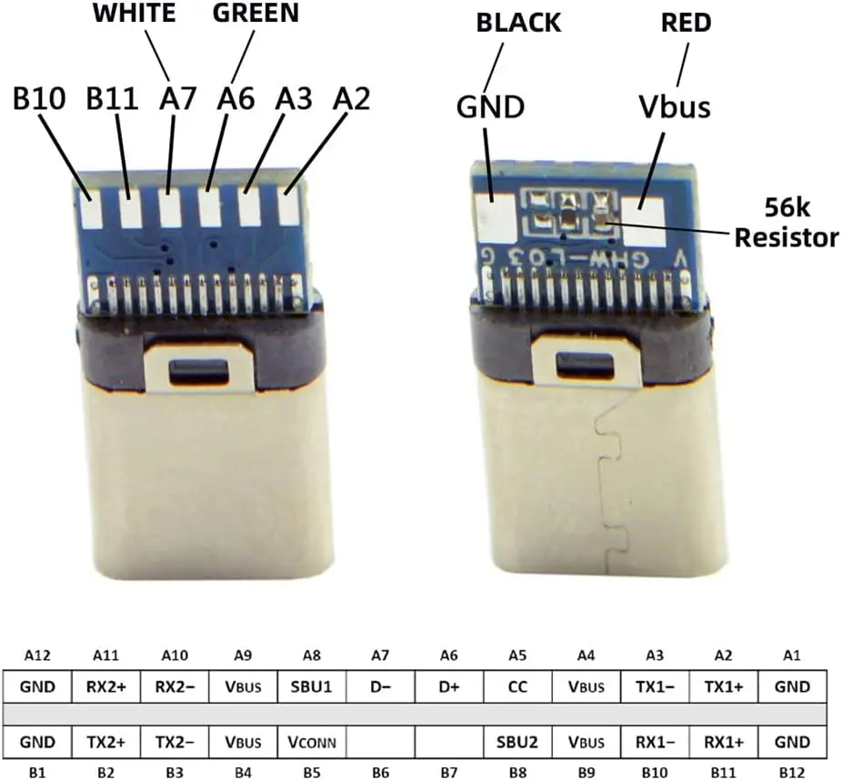 1/5/10/50/100Set Type-C Mirco USB Connectors Male Jack Tail Plug Electric Terminals Conector Case Phone