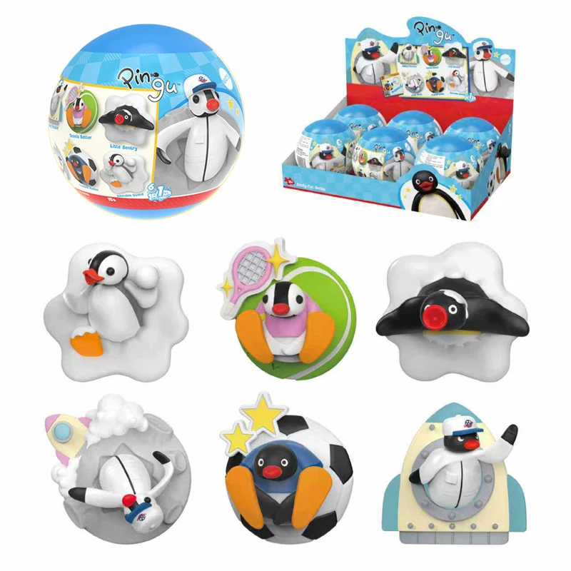 

Pingu Penguin Family Cuddle Fun Series Blind Box Egg Kawaii Magnetic Fridge Magnet Surprise Fridge Sticker Trendy Decor Gifts