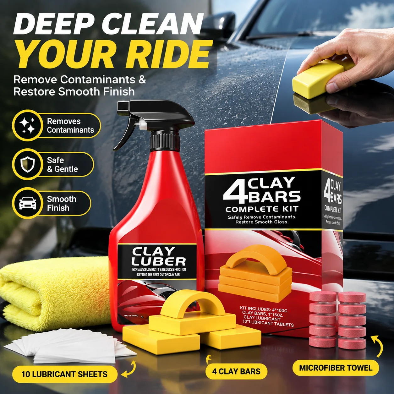 Kit de argila para limpeza pro - Clay Bar Lubricant avaliação e preço
