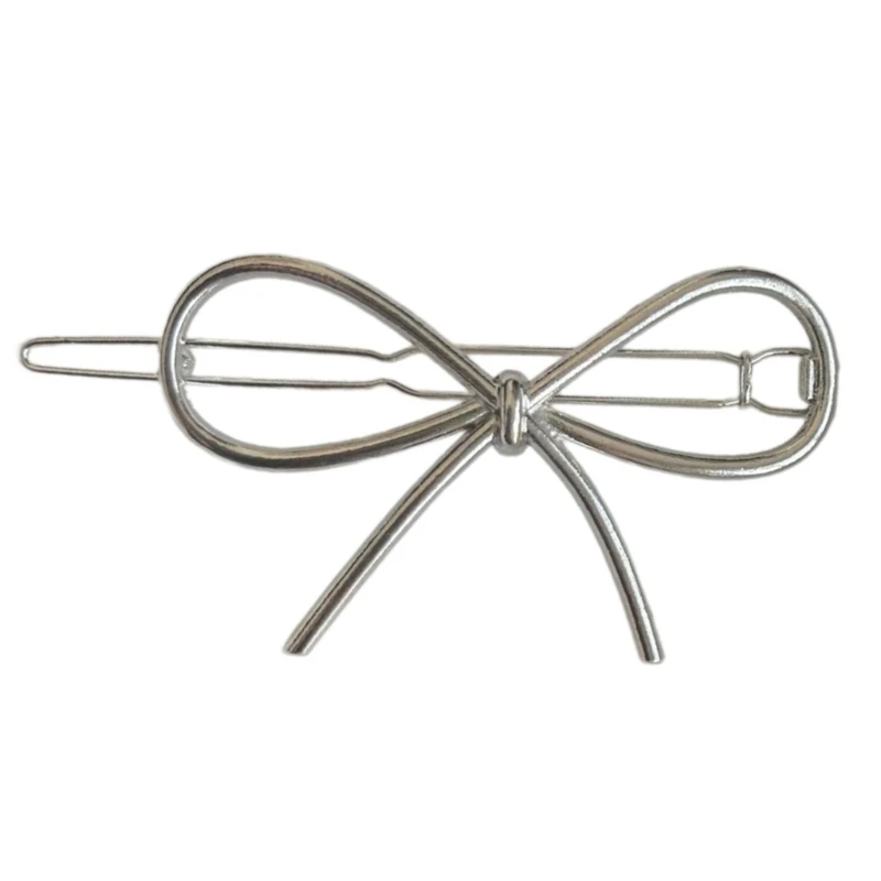 Hollowed Bowknot Hair Clip Subculture Hairpin Side Bangs Clip Women Gift arajuku Metallic Hairpin Hair Styling Clip