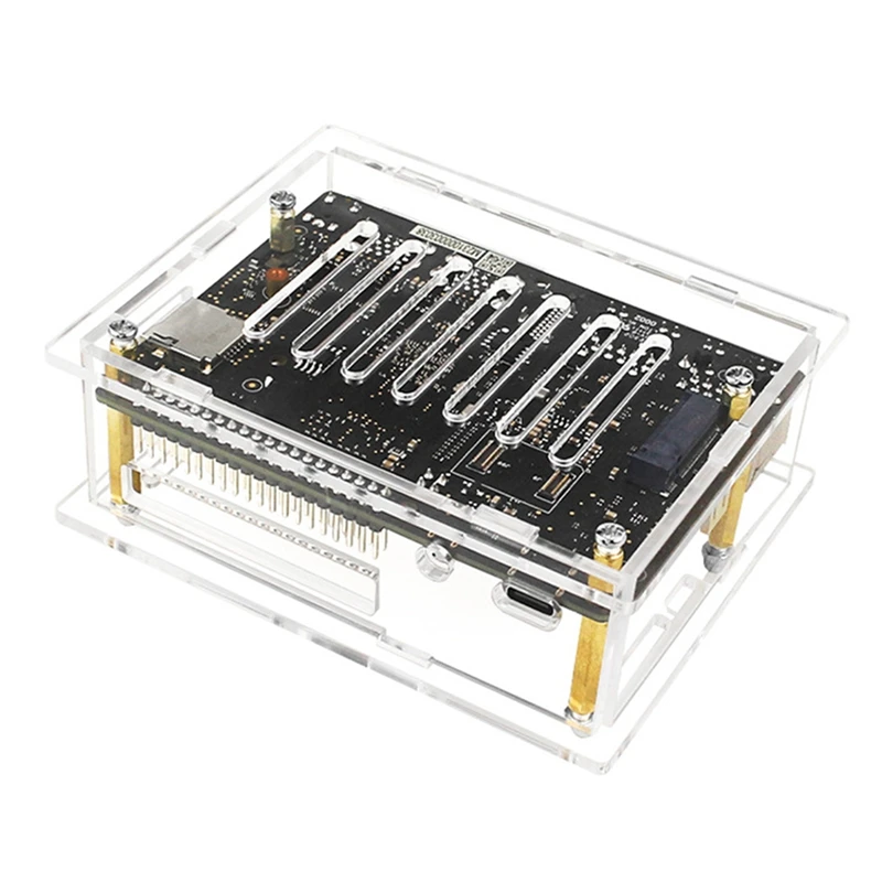 For Visionfive 2 Development Board Acrylic Case Development Board Box Transparent Case With Cooling Fan Heat Sink Kit White