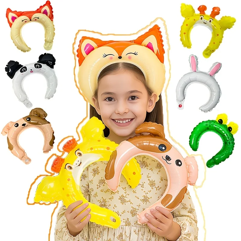 10/30/50Pcs Cartoon Animal Headband BalloonsCute Funny Design Birthday Party Decor Balloons Ideal for Festival Decoration