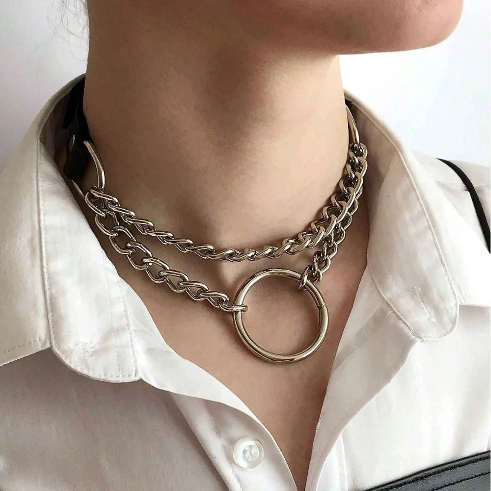 Women Sexy Bondage PU Leather Necklace Gothic Erotic Neck Harness Fetish Sex Toy Adult Party Women Neck Accessorie - view 2