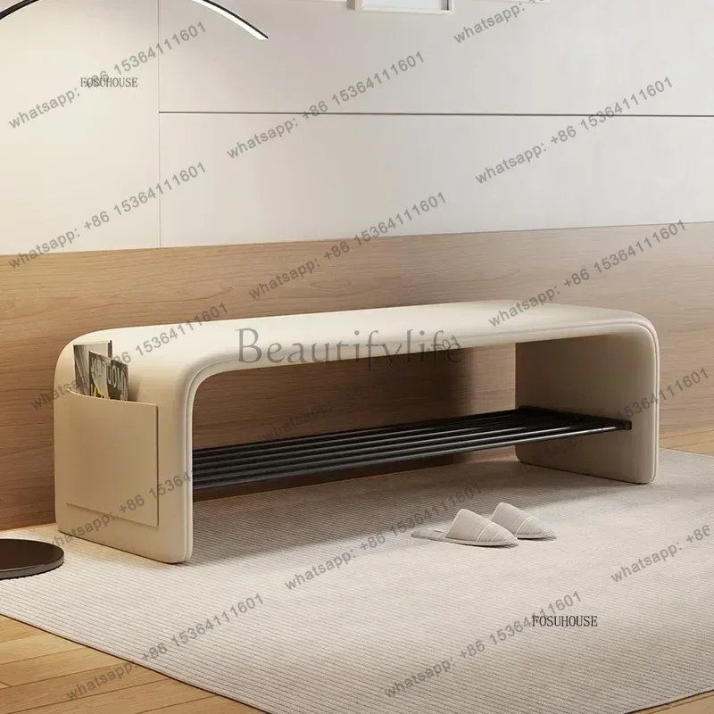 Luxury Shoe Change Stool Door Shoe Cabinet Modern Household Stools Integrated Minimalist Home Furniture Ottomans Bedroom Bench S