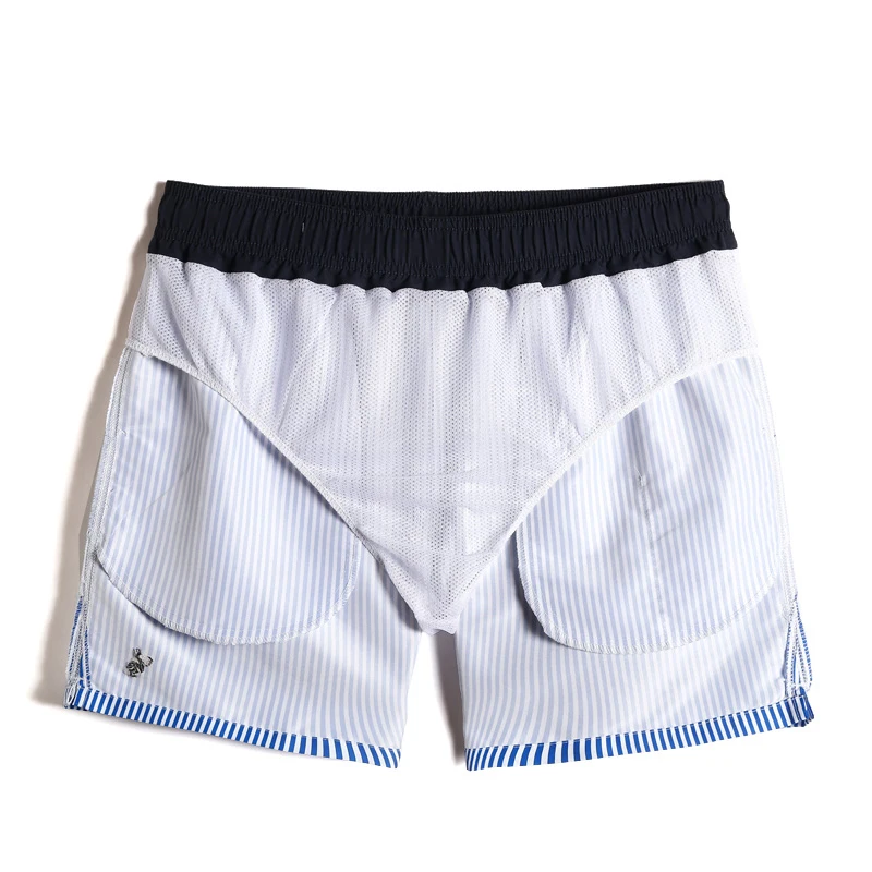 New Style Men Stripe Shorts Quick Drying Baggy Male Summer Shorts Men Fashion Beach Shorts Men Board Shorts GMA2454