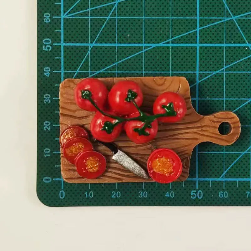 Mini Fruits Vegetables Magnetic Fridge Message Board Magnets Blackboard Magnet Stickers Watermelon Banana Tomato Model