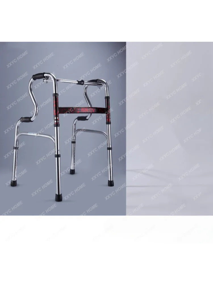 Elderly Walking Aid Four-Wheel Walking Walker Rehabilitation Apparatus Elderly Four-Foot Crutches Stick Foldable