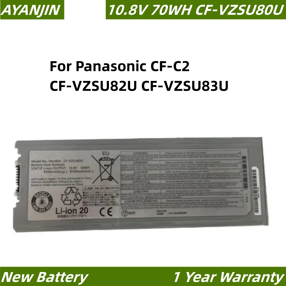 CF-VZSU80U 10.8V 70WH 6000mAh Replacemet Battery For Panasonic Toughbook CF-C2 CF-VZSU82U CF-VZSU83U Series