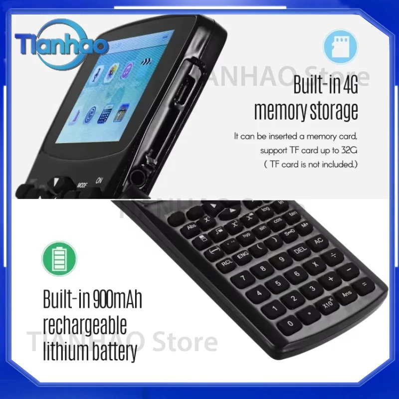 Portable Scientific Calculator with 2.4 Inch Display for Recording Radio and Picture Browsing