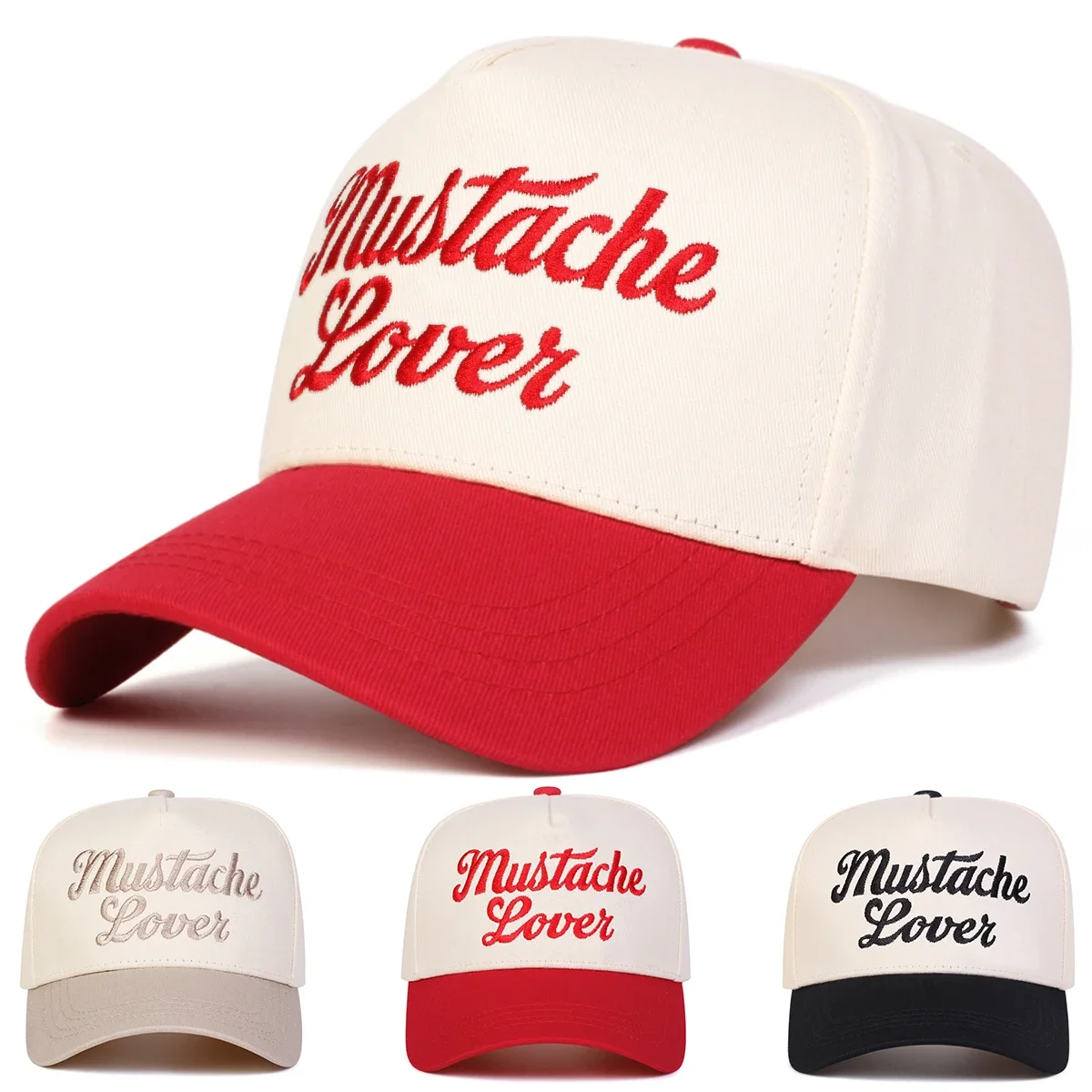 Unisex MUSTACHE LOVER Embroidery Baseball Caps Spring Autumn Outdoor Adjustable Casual Hats Sunscreen Hat Sports Cap