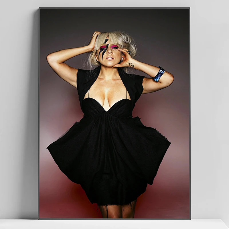 

Hot Singer Lady Gaga Poster Posters for Wall Art Home and Decoration Canvas Decorative Painting Room Decor Decorations Paintings
