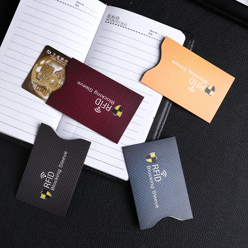 5PCS Safety Anti-theft Credit Cards Bank Protect Case Cover Card Holder RFID Blocking Sleeve Wallet