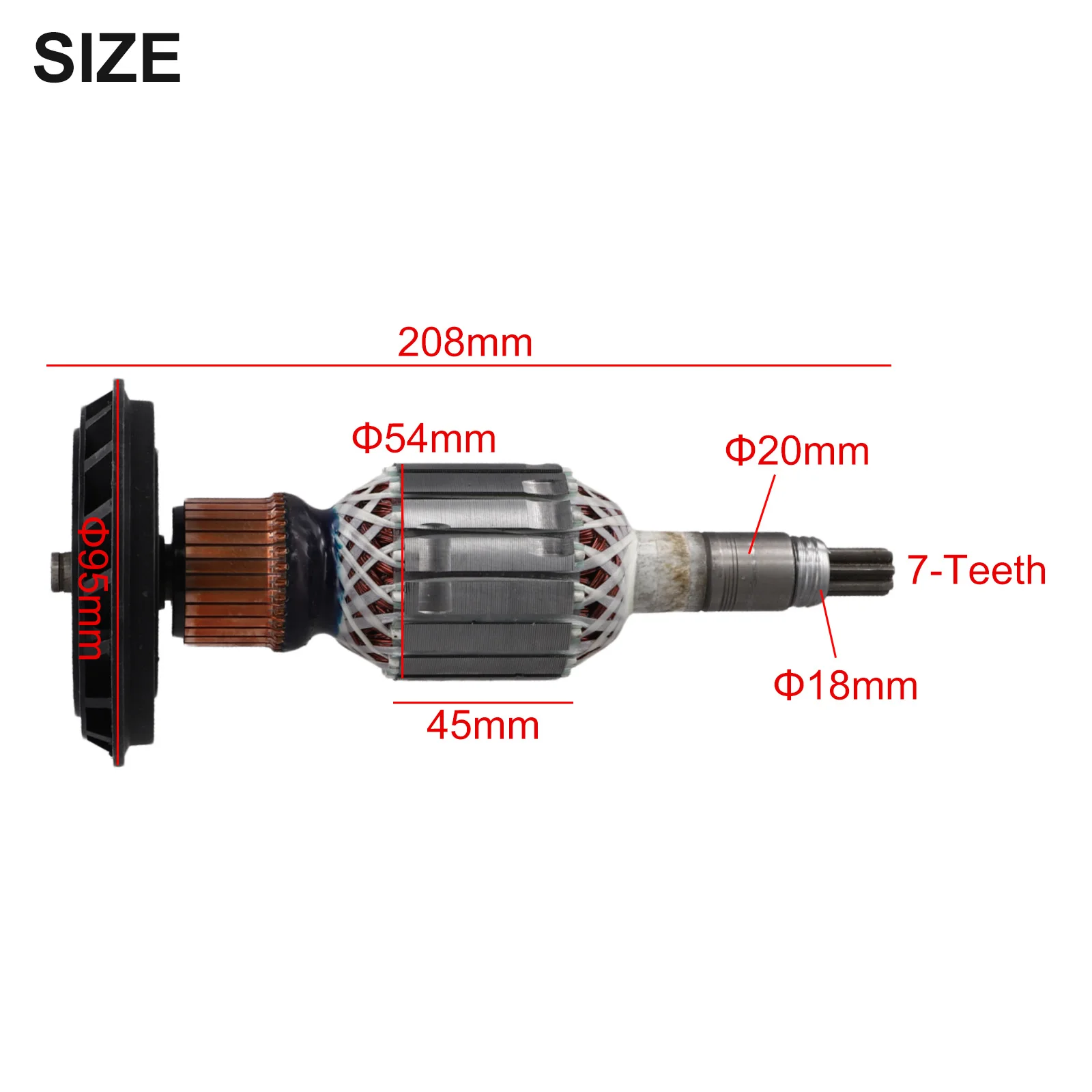 

Hammer Spare Parts Demolition Hammer Parts For Construction Fine Workmanship Heavy-duty Metal Material For 11223EVS