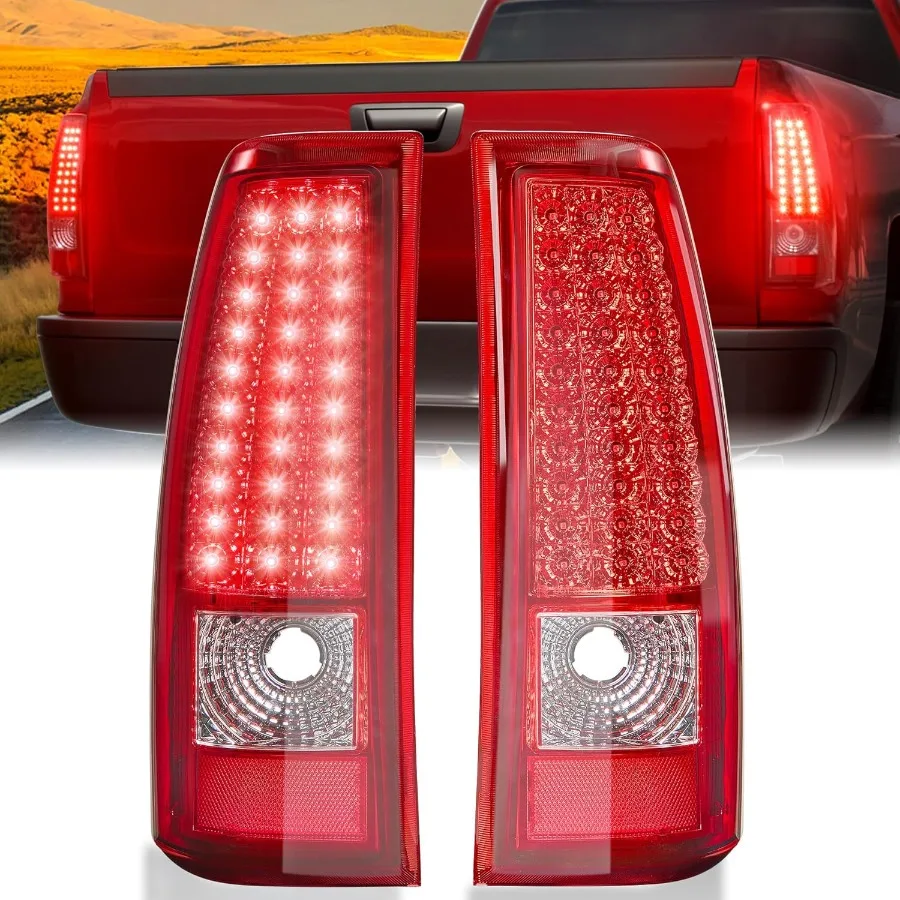LED-achterlichten voor Chevrolet Silverado 19992002 en GMC Sierra Classic 1999-2007, gerookt lensontwerp met rode verlichting