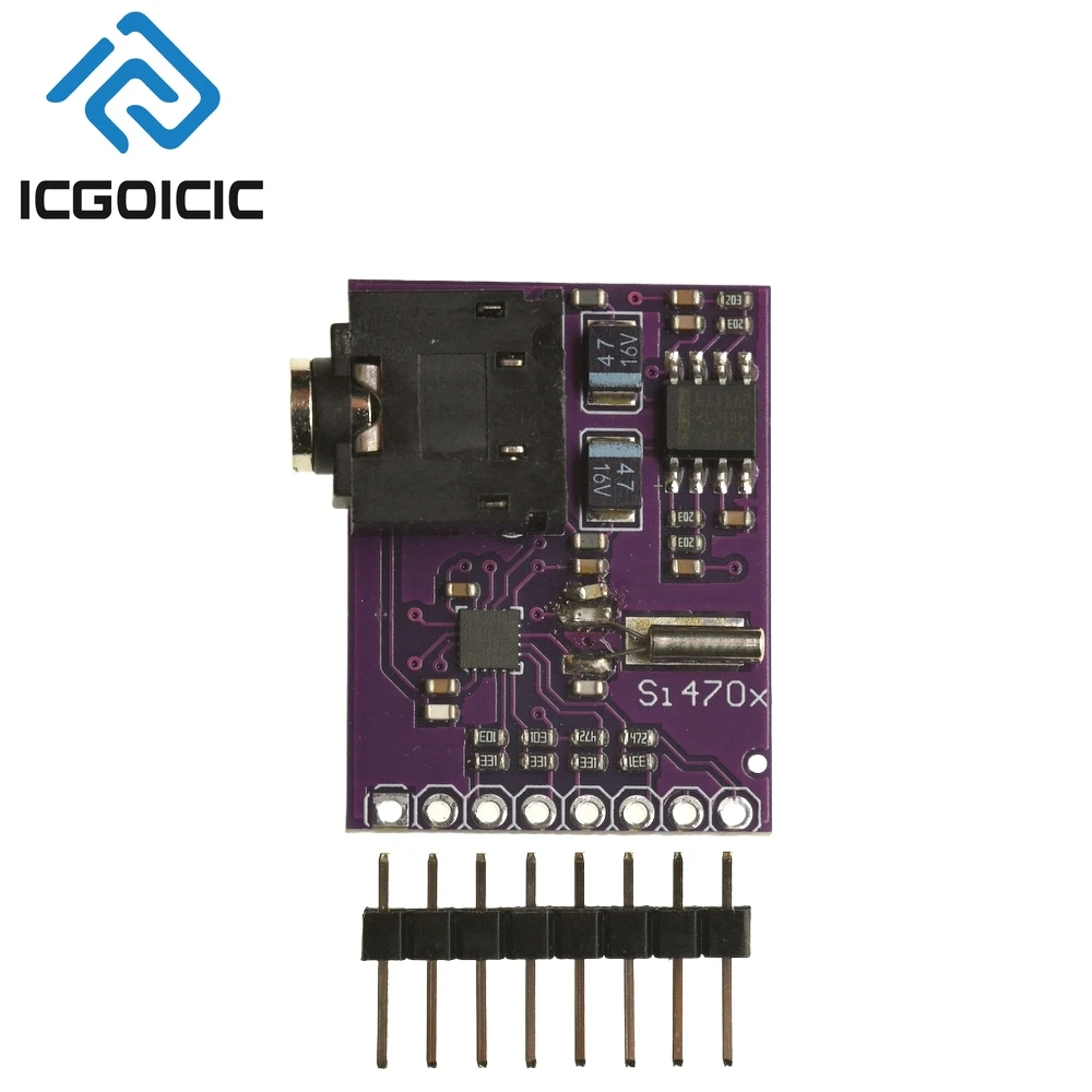 1-10PCS FM-radio-ontvangermodule met RDS – Si4703 compatibel, I2C-interface voor Arduino ESP32 Raspberry Pi audioprojecten