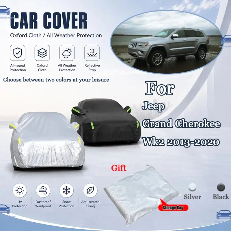 

Suitable for Jeep Grand Cherokee WK2 2013-2020 All Weather Oxford Car Cover Waterproof Anti Hail UV Windproof Reflective Strip O