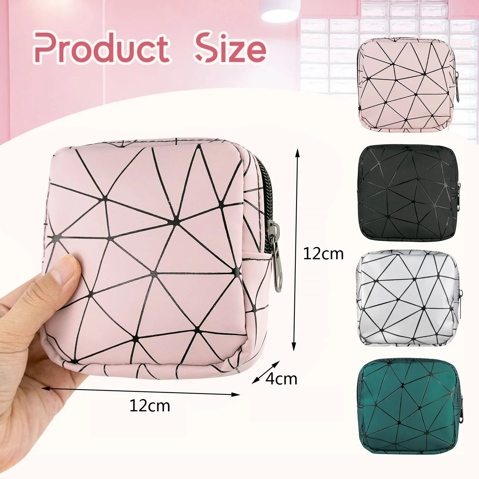 Sanitary Napkin  Bags Menstrual Cup Pouches Nursing Pad Holder Tampon Bags Portable Period Kit  with Zipper  Girls