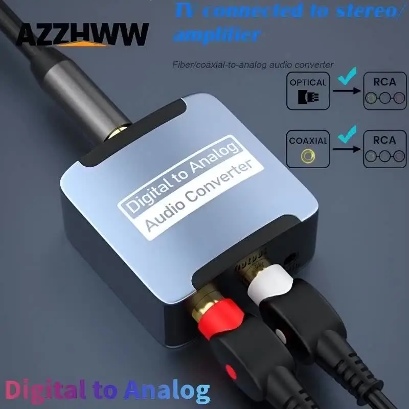 Digital to Analog Audio Converter 192kHz DAC Optical to RCA