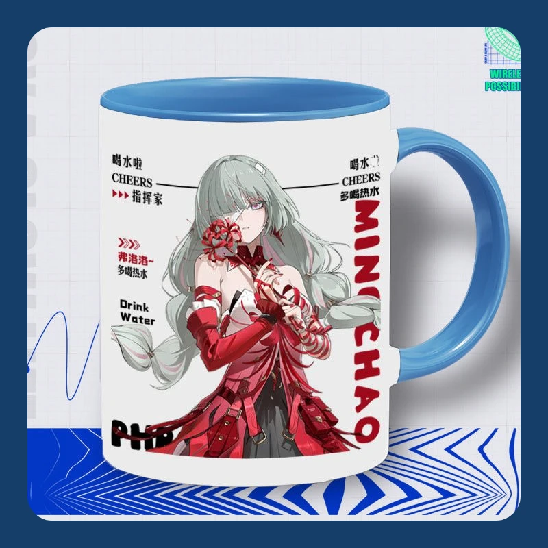 Juego Wuthering Waves Anime 2025 Cos CHISA El atajo Phrolova Camellya IUNO Cartethyia Etc. Regalo de taza de cerámica con choque de colores