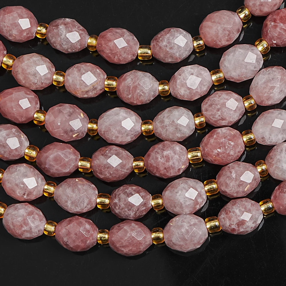 

8mm Purple Aventurine Faceted Rice Beads Sparkling Purple-Gemstone Beads for Handmade Jewelry Chakra Healing Crafts