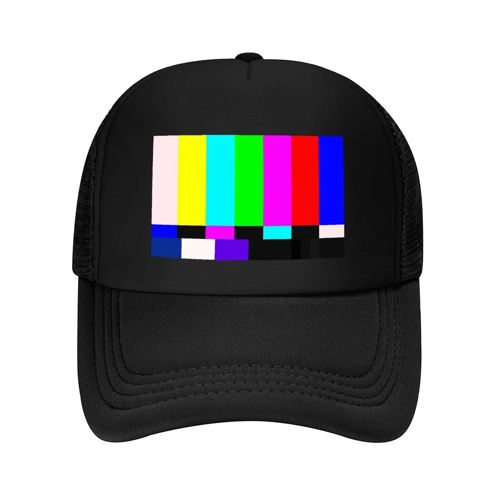

TV Color Test Bars Baseball Cap Icon Hood Trucker Hat Hat Baseball Cap Women's Men's
