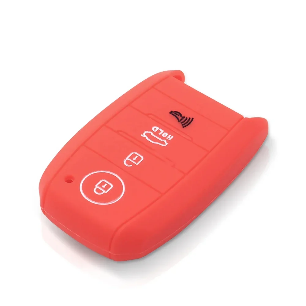 

KEYYOU Silicone Key Case Smart Cover For Kia Sorento Optima Forte Koup Soul Niro 2014 2015 2016 Holder Protector Fob 4 Buttons